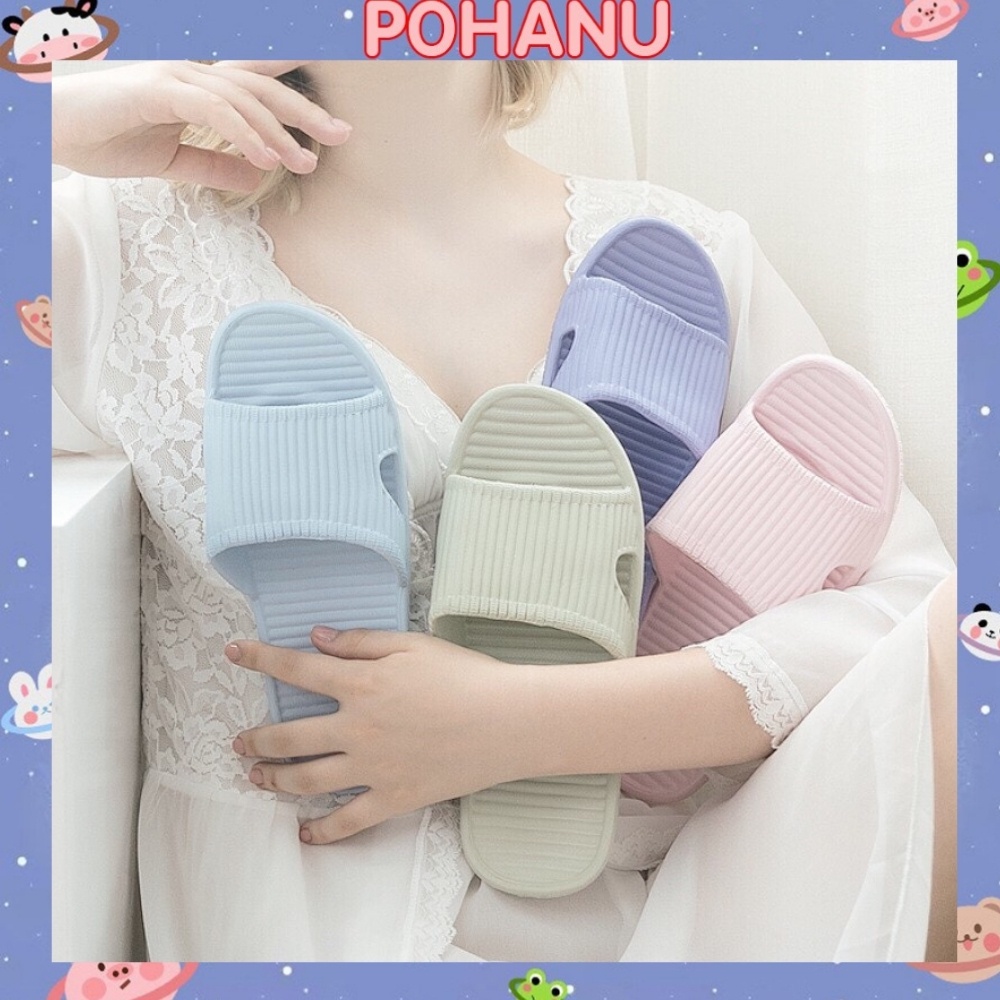 Dép chống trượt Pohanu dép đi trong nhà nhựa cao cấp siêu êm nhẹ nhàng D12