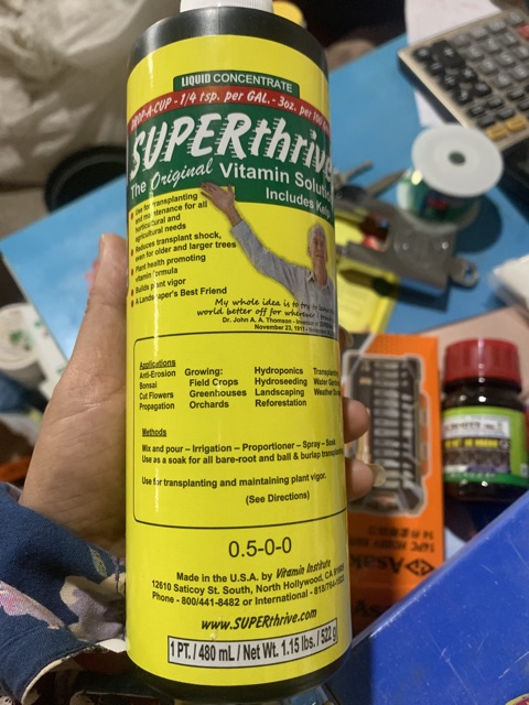 SUPER THRIVE hàng Mỹ 480ml– Kích thích tăng trưởng cho lan cực tốt- Hiệu quả từng giọt