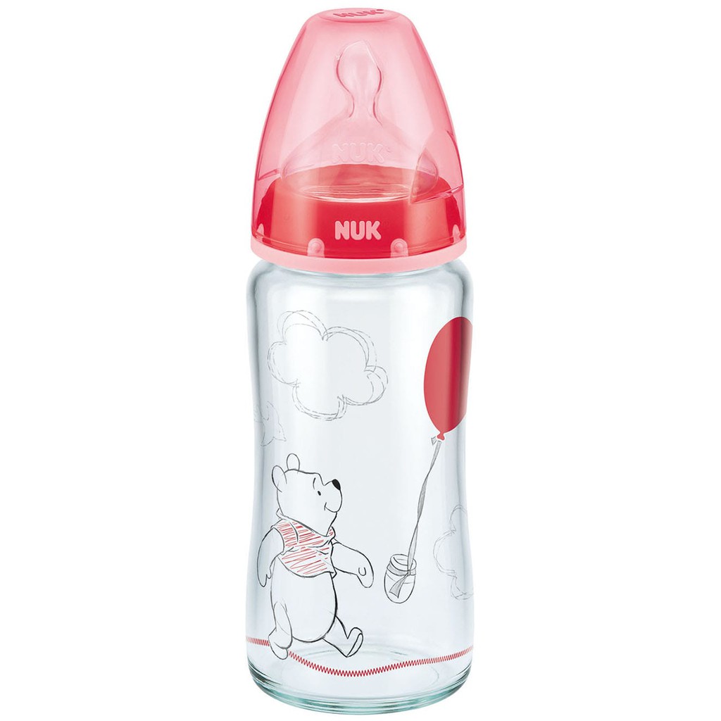 Bình sữa NUK Premium Choice thủy tinh núm ti S1 - M (Disney) (120ml, 240ml)