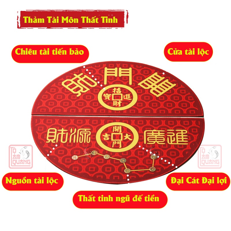 Thảm cửa tròn phong thủy đẹp rẻ trấn trạch - tài lộc - may mắn - bình an - TÔ TÂM QUANG