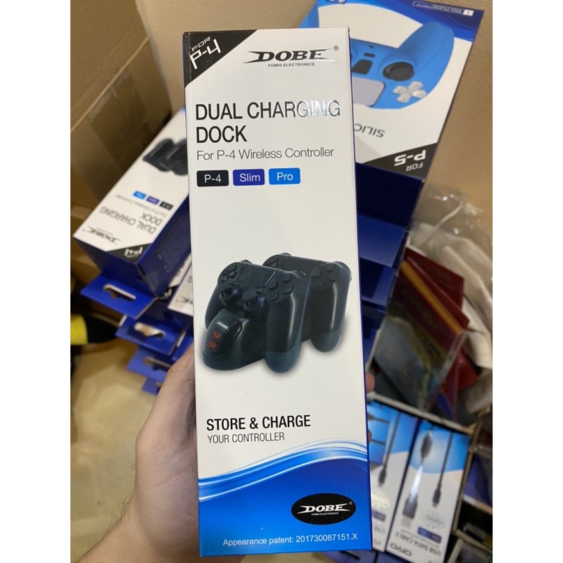 Dock Sạc Nhanh Tay Cầm Ps4 DOBE/ Ps5 Nhật Xịn có đèn báo