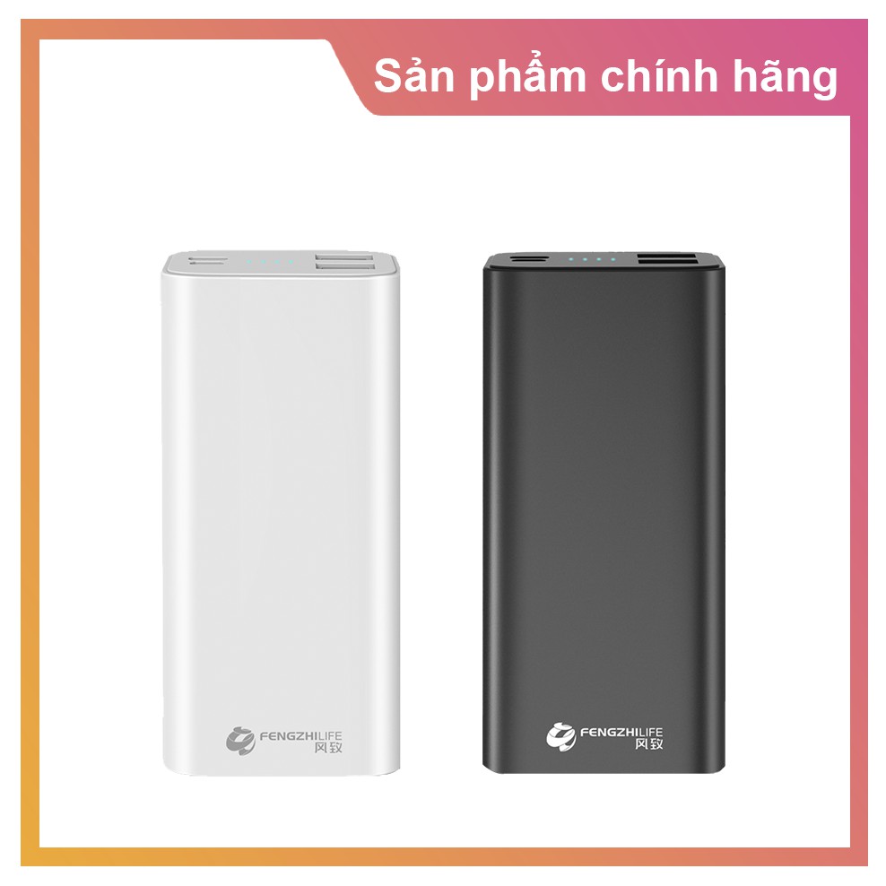 Sạc dự phòng FengZhi J343 - 10000 mAh Hàng chính hãng , 2 cổng  USB ,2 cổng  vào Mirco và TYpe c