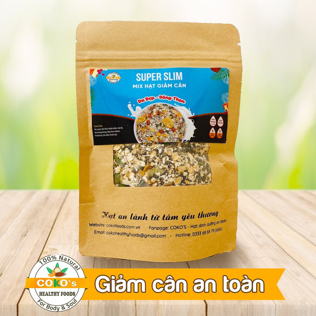 Ngũ Cốc Granola Giảm Cân Super Slim 400gr Hảo Hạng COKO'S FOOD - Ngũ Cốc Dinh Dưỡng Mix Hạt Nguyên Vị | BigBuy360 - bigbuy360.vn