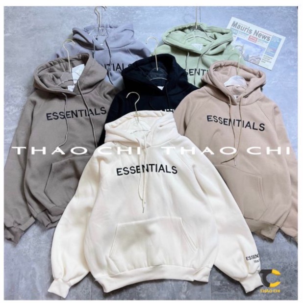 Áo nỉ mũ Hoodie ESSENTIALS - Hàng hottrending, chất nỉ dày dặn, chữu thêu nổi sắc nét