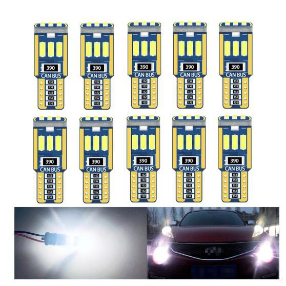 Set 2 Bóng Đèn Led Kevanly T10 W5W 194 501 Led 9 4014 Smd 12v 6000k