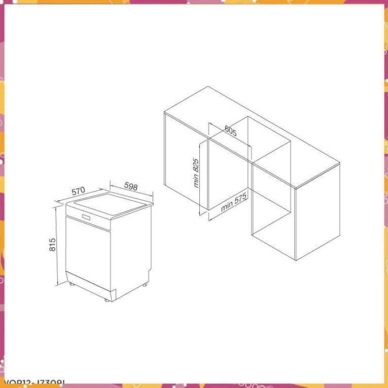 Máy rửa chén âm tủ Malloca WQP12 - J7309I , 7 chương trình rửa ( BH 3 NĂM )