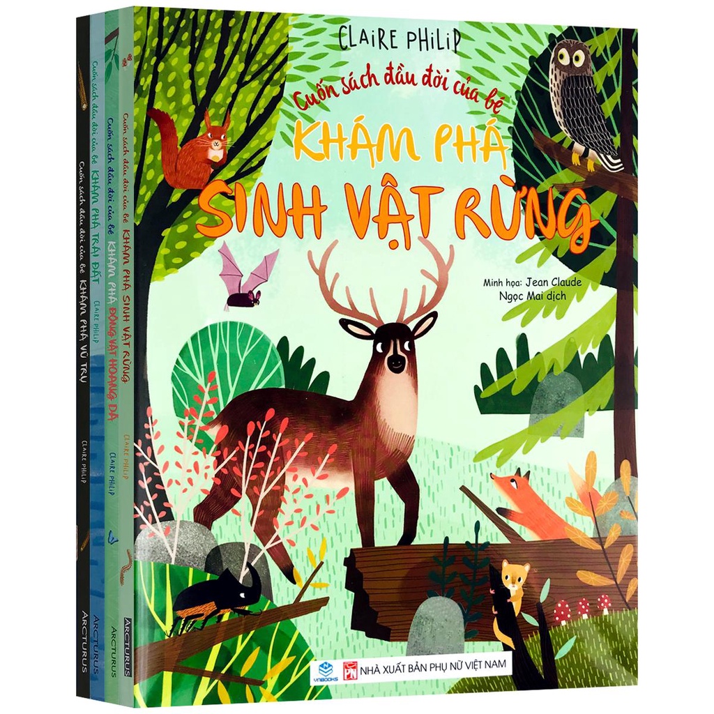 Sách - Cuốn Sách Đầu Đời Của Bé - Khám Phá Vũ Trụ, Trái Đất, Sinh Vật Rừng, Động Vật Hoang Dã (Bộ 4 quyển, lẻ tùy chọn)