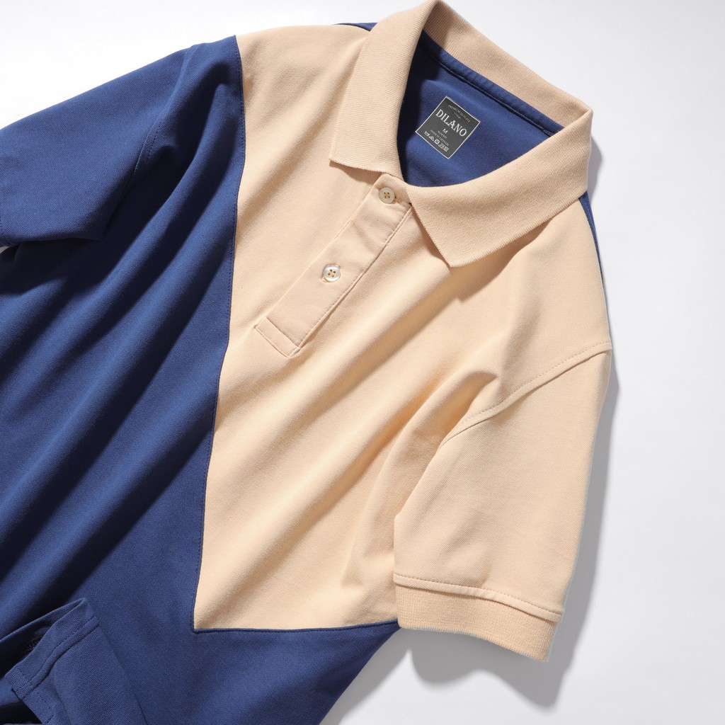 Áo thun polo nam phối chéo vải cotton Dilano APD03 | BigBuy360 - bigbuy360.vn