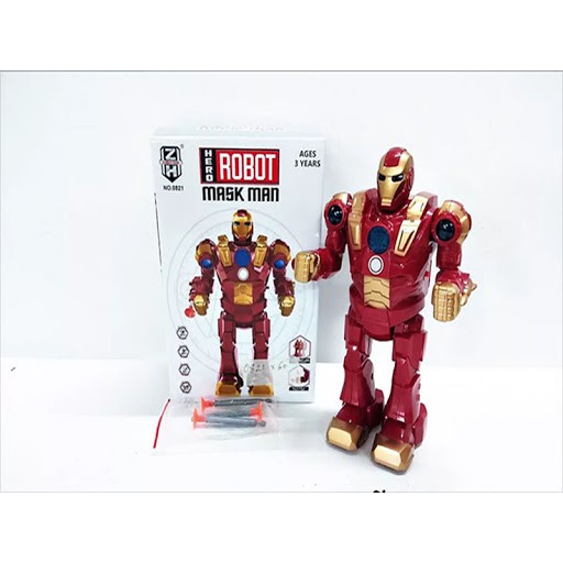 💥💧[SIÊU HOT] Robot người sắt IRON MAN có đèn nhạc và bắn phi tiêu [GIÁ RẺ]💥💧