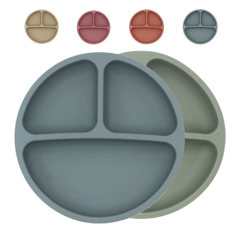 Bộ 4 Yếm Ăn Bằng Silicone Chống Thấm Nước Màu Trơn Cho Bé
