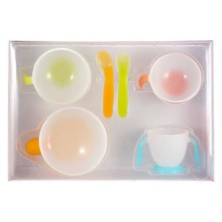 BỘ BÁT THÌA DĨA CHO BÉ TẬP ĂN DẶM COMBI NHẬT BẢN