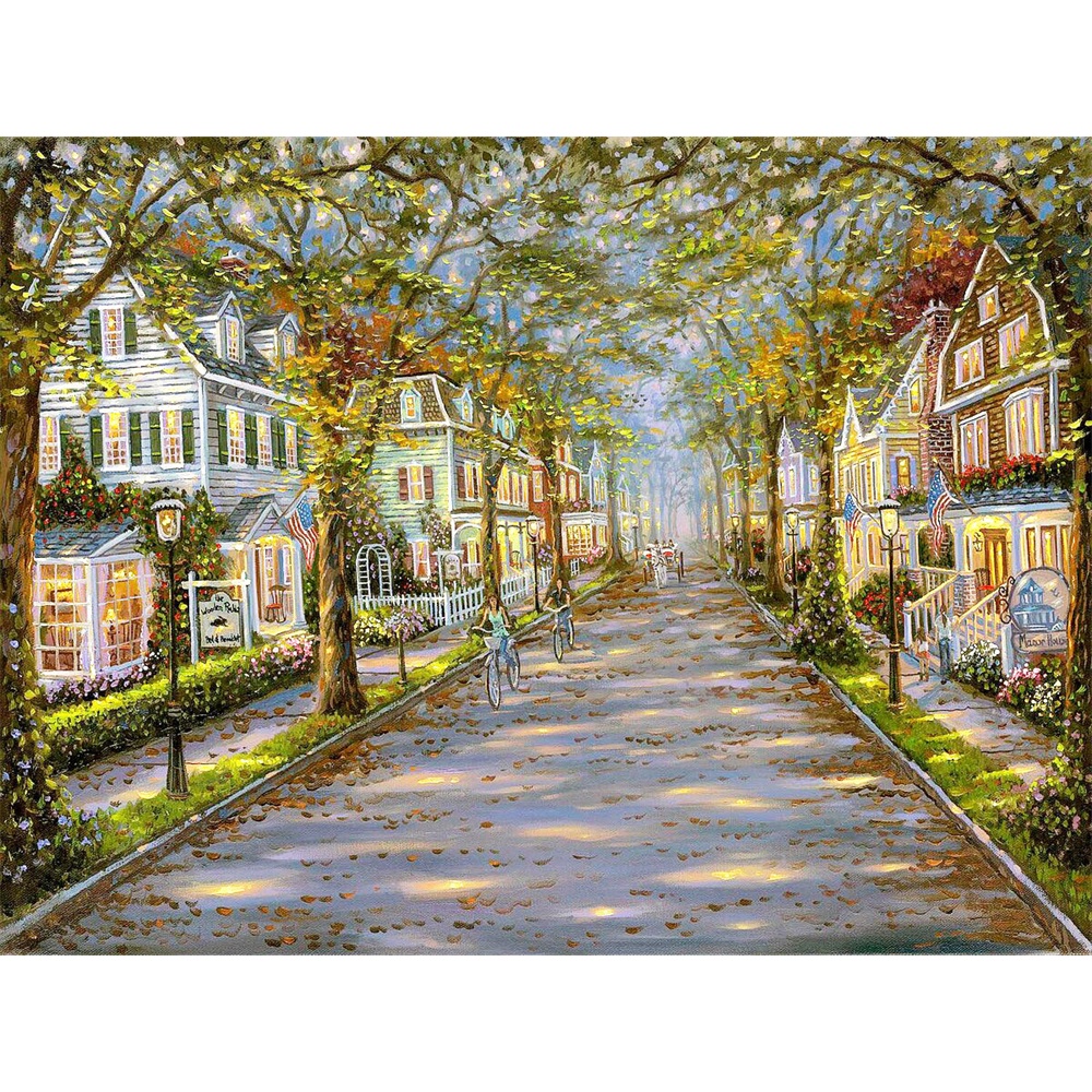 Bộ Tranh Thêu Chữ Thập 11CT DIY Hình Phong Cảnh Paris Đường Phố