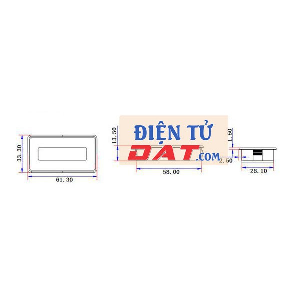 Đồng Hồ Báo Phần Trăm Pin LCD - 2 Nút