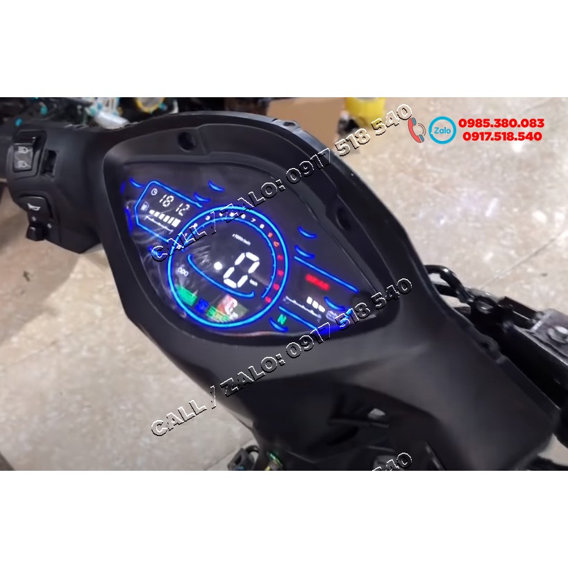 🏍 Đồng hồ điện tử gắn Wave Alpha 2017 - 2020, Wave S , Wave RS , Wave 50cc mẫu 2020 Plus full led lcd