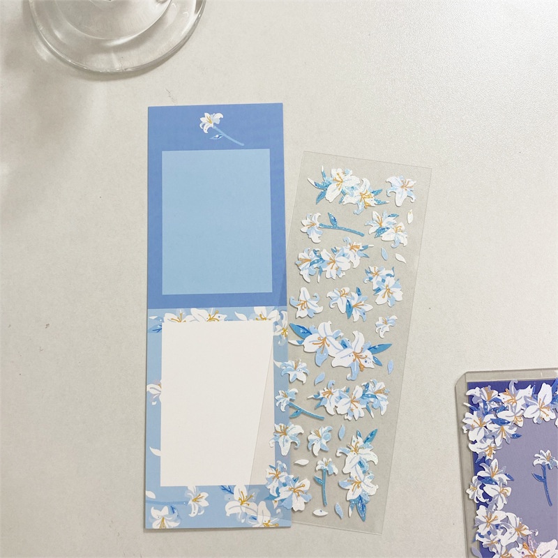 Hình dán laser hình hoa Lily dễ thương