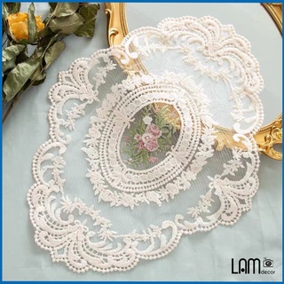 Tấm khăn lót phong cách Châu Âu, khăn lót bàn ren vintage