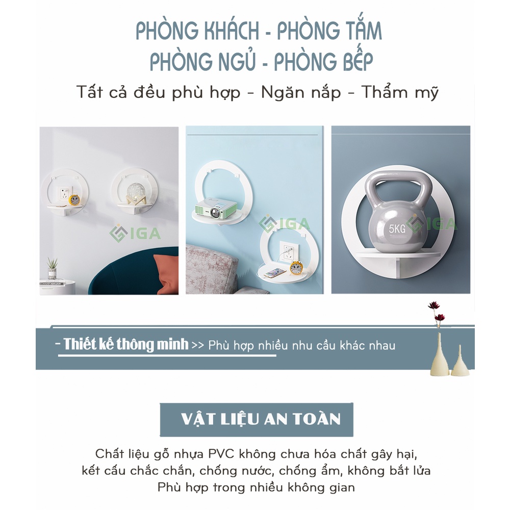 Kệ Treo Tường Trang Trí IGA Để Lọ Hoa và Đồ Trang Trí IG389