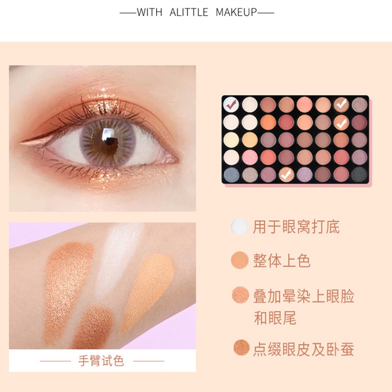 Bảng Phấn Mắt 40 Màu Sắc Hiệu Ứng Lì/ Ánh Ngọc Trai Thời Trang