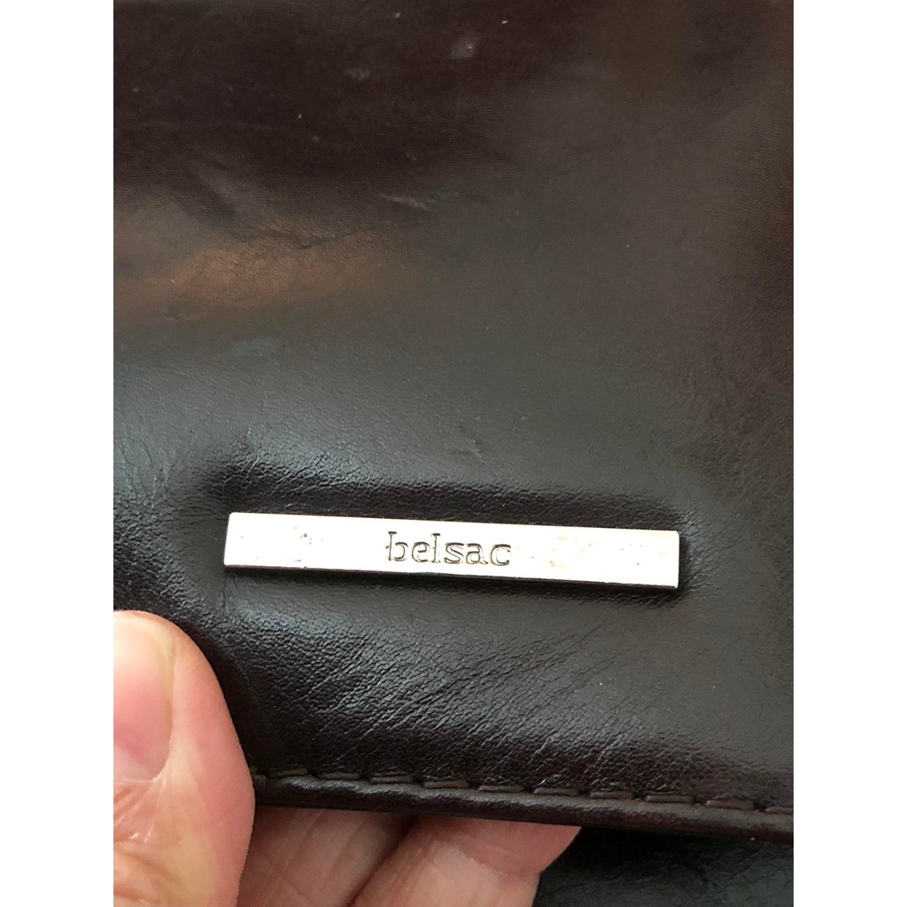 Thanh lý túi chéo nữ hiệu Belsac da thật 100%