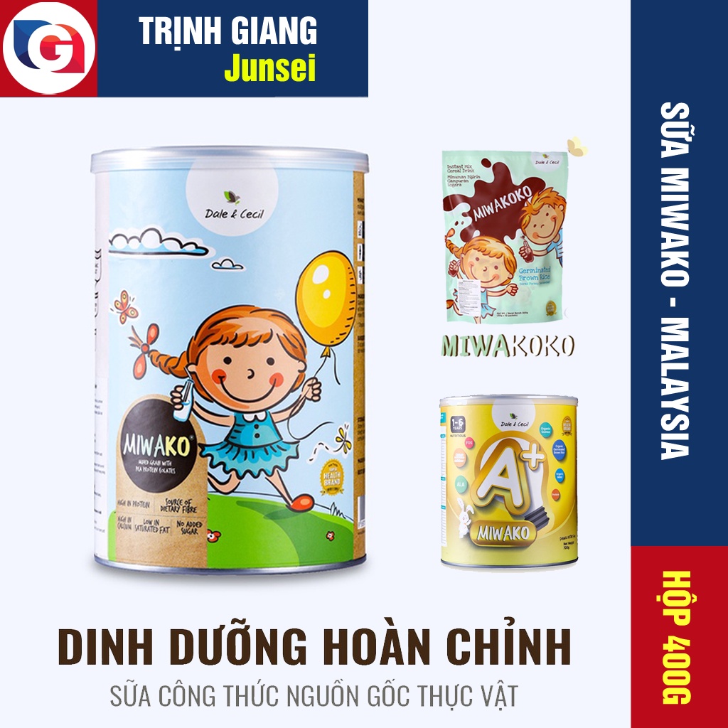 Sữa thực vật hữu cơ - Miwako - Hộp 700G - Nhập khẩu Malaysia - Cho trẻ dị ứng, tăng động, giảm chú ý, tự kỷ…