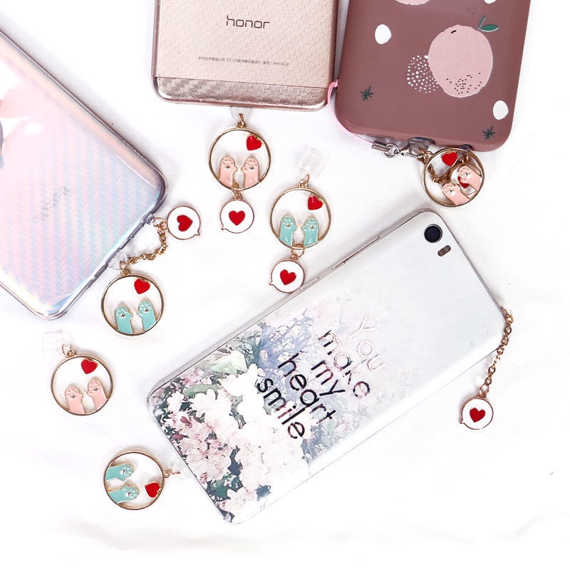 Phụ Kiện Gắn Chống Bụi Cho Cổng Sạc Điện Thoại Di Động Hình Chân Mèo Dễ Thương