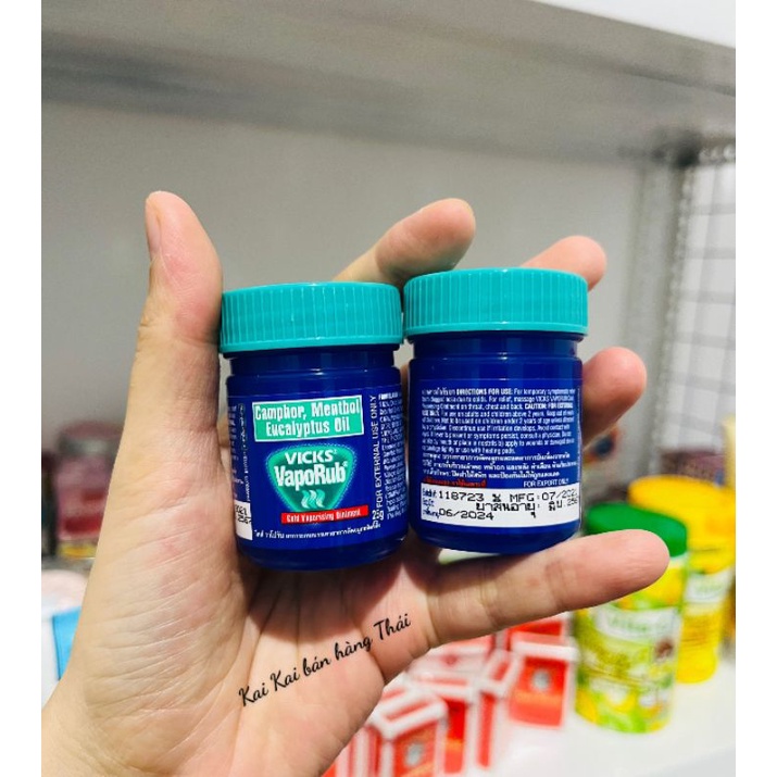 Dầu Vicks Vaporub Babybalsam giảm nghẹt mũi, bôi ấm ngực Thái Lan chính hãng date 2025