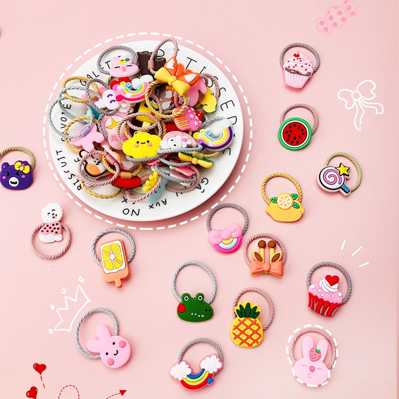 Dây Cột Tóc Dây Buộc Tóc Cute Giá Rẻ Giao Hình Ngẫu Nhiên Xinh Xắn Dễ Thương