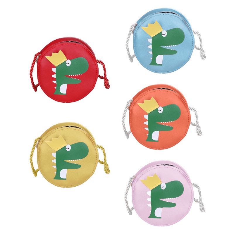 Túi Đeo Chéo Da PU Hình Khủng Long Đáng Yêu Cho Bé