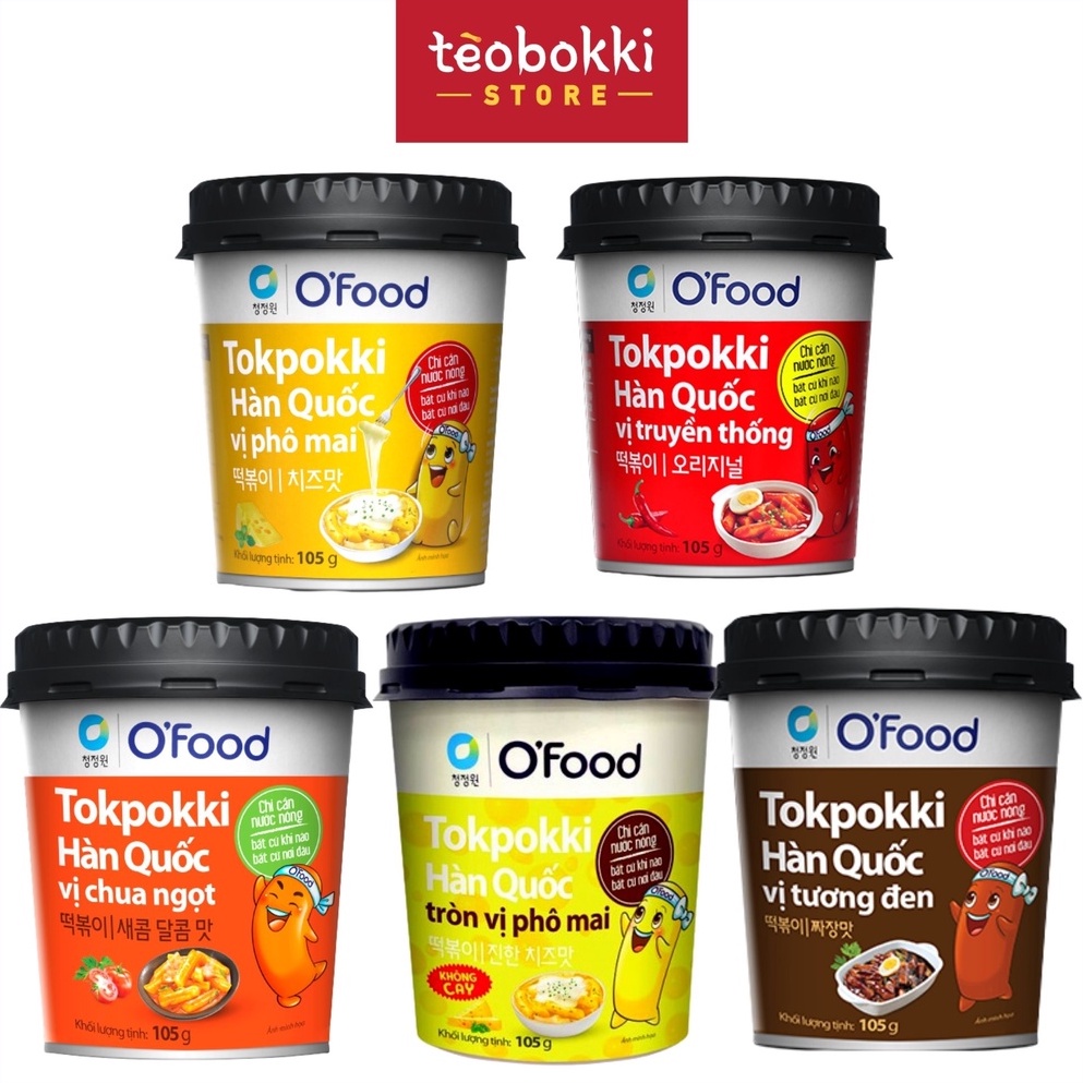 Bánh gạo topokki Hàn Quốc O'Food 105g (hộp)