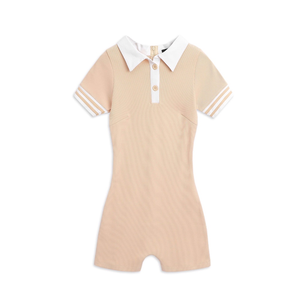 Jumpsuit Nữ Polo Phối Sọc ,Chất Liệu Cotton Co Dãn Thoải Mái,Năng Động, WJ000005 SOMEHOW