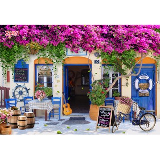 Tranh dán tường 3D trang trí quán cafe trà sữa trà chanh chất liệu decal pp keo sẵn giá rẻ đẹp 1