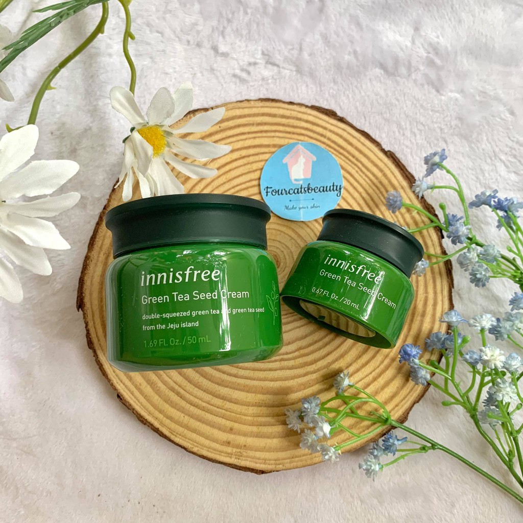 Kem Dưỡng Ẩm Chuyên Sâu, Giúp Da Luôn Đủ Nước Chiết Xuất Mầm Trà Xanh Innisfree Green Tea Seed Cream 50ml