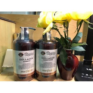 Bộ Dầu Gội Xả Collagen Mefaso 850ml
