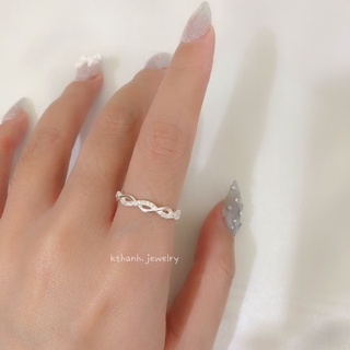 Nhẫn bạc 925 vành xoắn