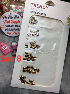 Set Đá Khối Chân Bằng Trang trí móng nails
