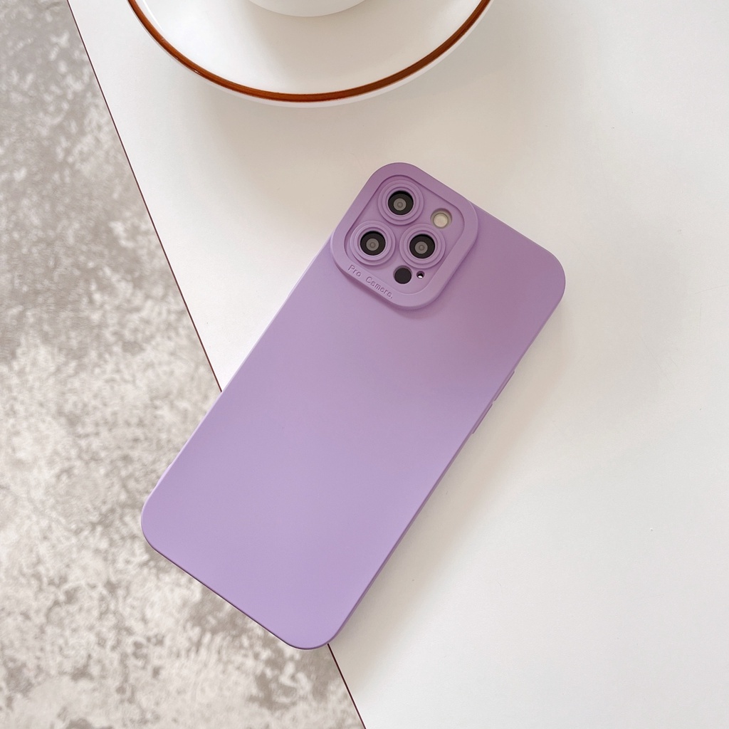 Ốp Lưng i Phone 11 Pro Vỏ Điện Thoại TPU mềm mịn màu trơn cạnh vuông Pro Camera - Minh An Saigon