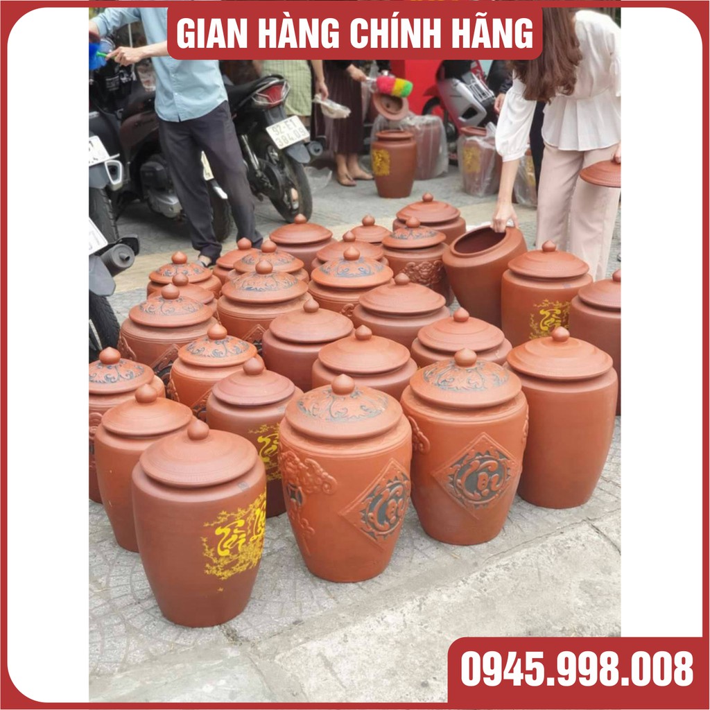 HŨ ĐỰNG GẠO TÀI LỘC ĐẸP CHUẨN CHẤT LƯỢNG GỐM SỨ BÁT TRÀNG , NHIỀU DUNG TÍCH 10L, 15L, 20L, 25L, 3OL