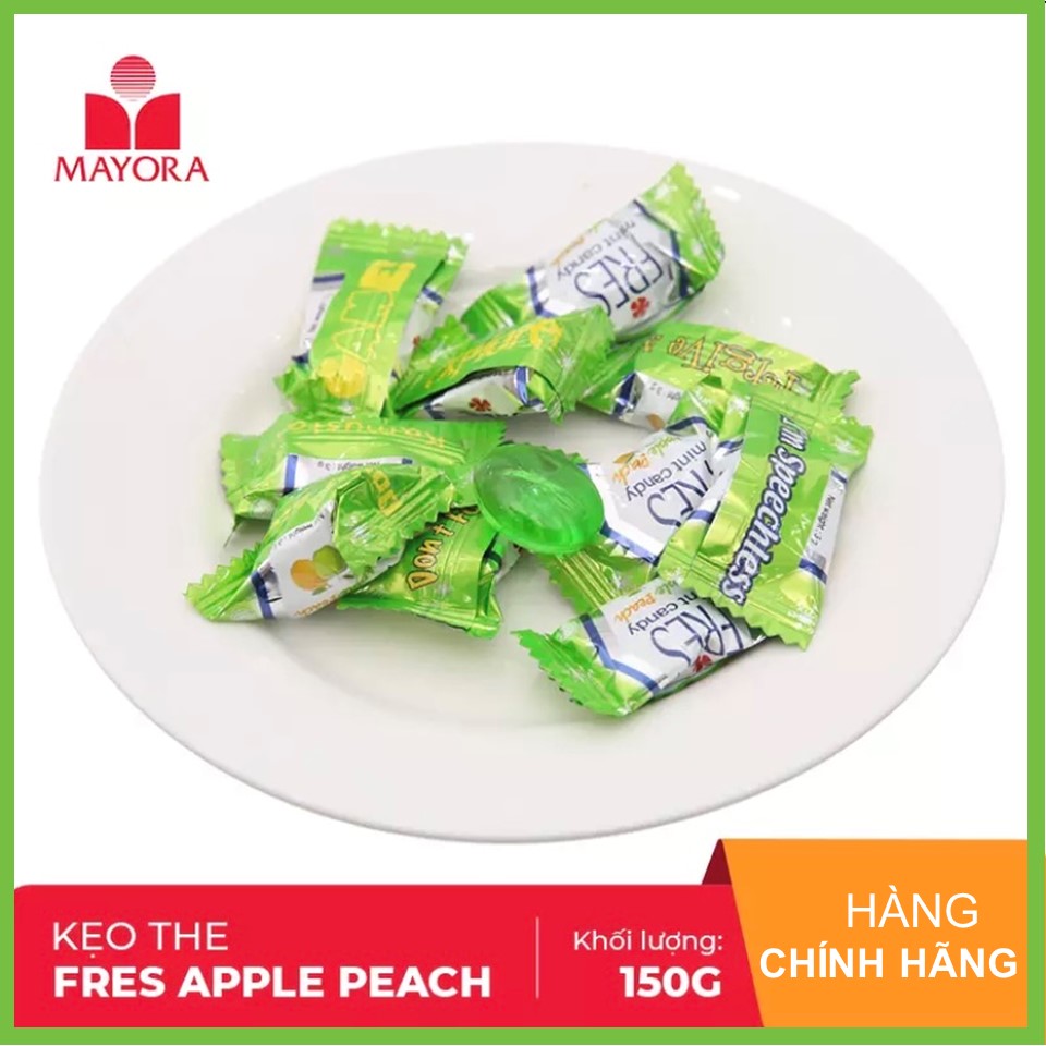 Kẹo the Fres Apple Peach (xanh lá) Bịch 150g