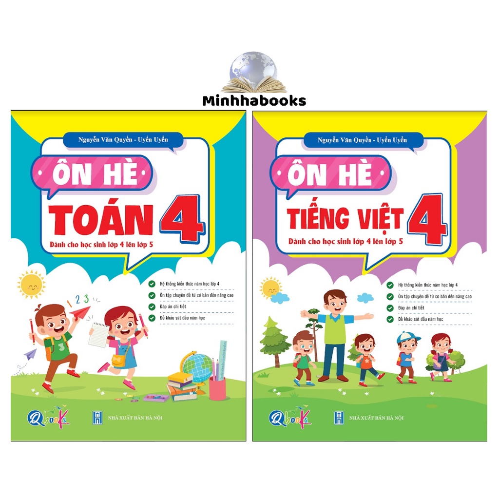 Sách - Combo Ôn Hè Toán và Tiếng Việt lớp 4 - Dành cho học sinh lớp 4 lên 5