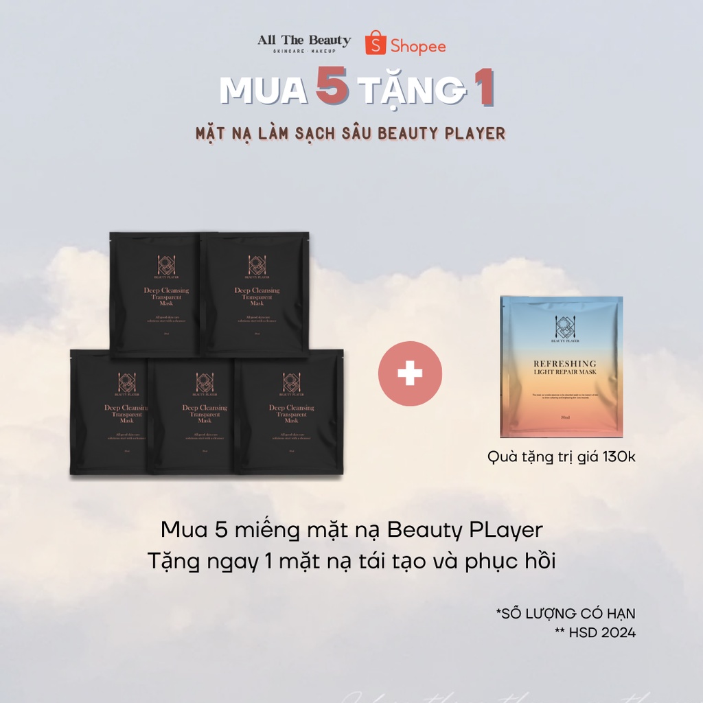 Mặt nạ làm sạch sâu Beauty Player (Đen)