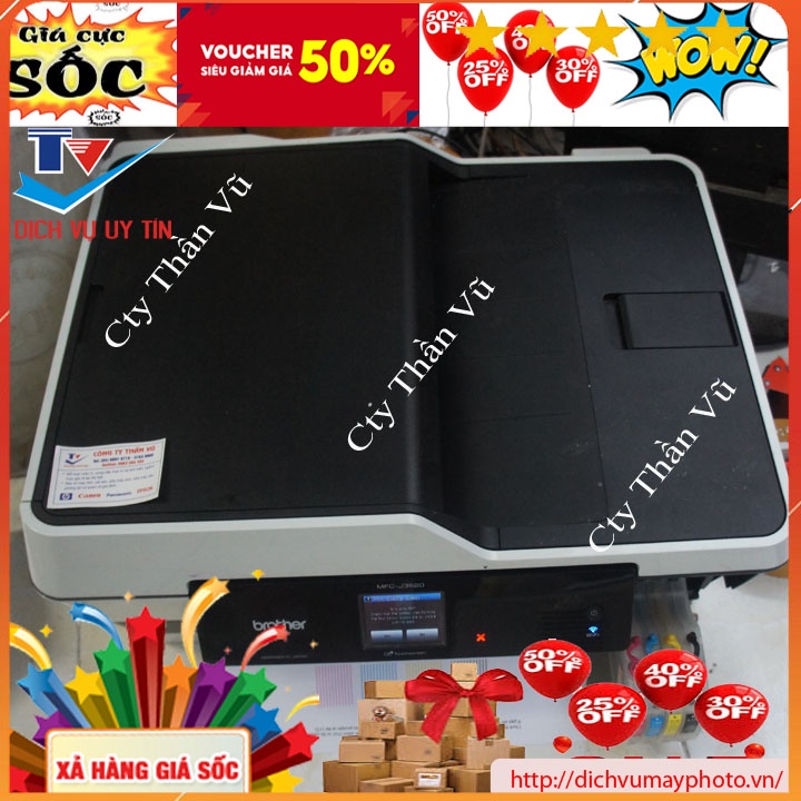 Máy in phun màu cũ A3 đa chức năng Brother MFC J3520 J3720 đầy đủ tính năng in màu in đen trắng photocopy scan