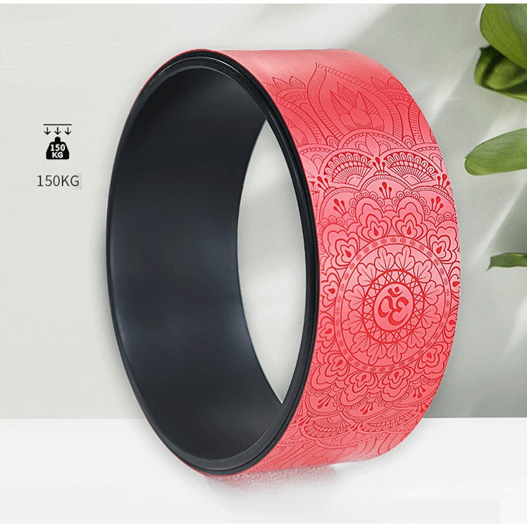 Vòng Tập Yoga Khung Nhựa PP - Cao Su PU Chịu Lực In Hoa Văn Mandala Chống Trơn Trượt 100%