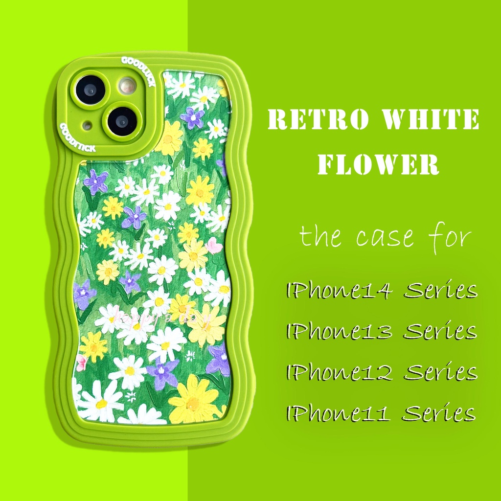 Ốp Điện Thoại Họa Tiết Hoa Xinh Xắn Cho iPhone14Pro IP13Pro iPhone14 iPhone11 iPhone11 iPhone11 12Promax 13Promax 11 12 13