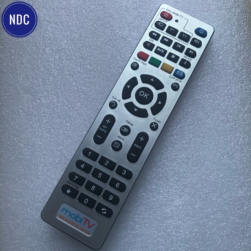[CHÍNH HÃNG] Remote MobiTV Xịn (Có 4 Nút Học Lệnh)