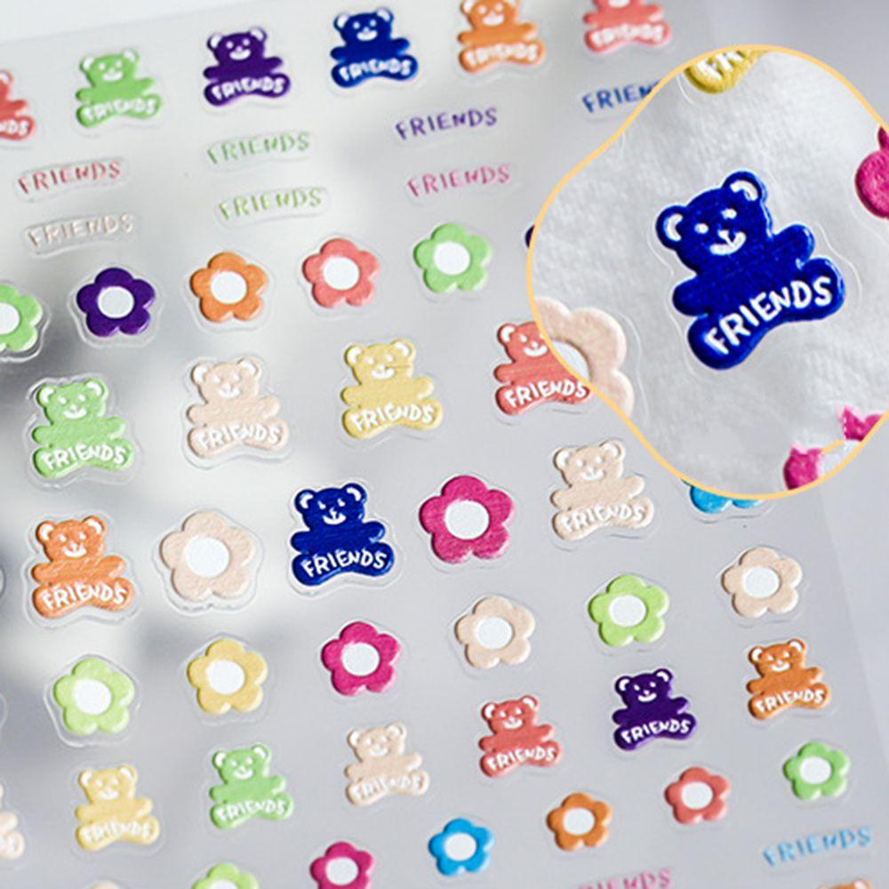 [Hàng mới về] Miếng dán aroma móng tay nghệ thuật dễ thương đính đá siêu mỏng 5d phong cách hàn quốc