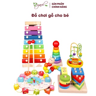Đồ chơi gỗ cho bé, đồ chơi gỗ thông minh giúp bé phát triển tư duy cho bé trai, gái 1 2 3 4 5 tuổi - Orgavil