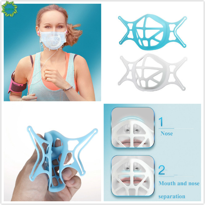 Khung đỡ gắn bên trong khẩu trang bằng silicone mềm mại chống bụi bẩn hỗ trợ thở êm ái tiện lợi | BigBuy360 - bigbuy360.vn