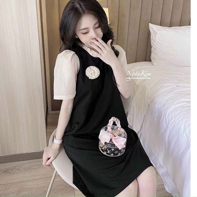 Váy Cộc Phối Tay Voan ☘️Váy Xinh