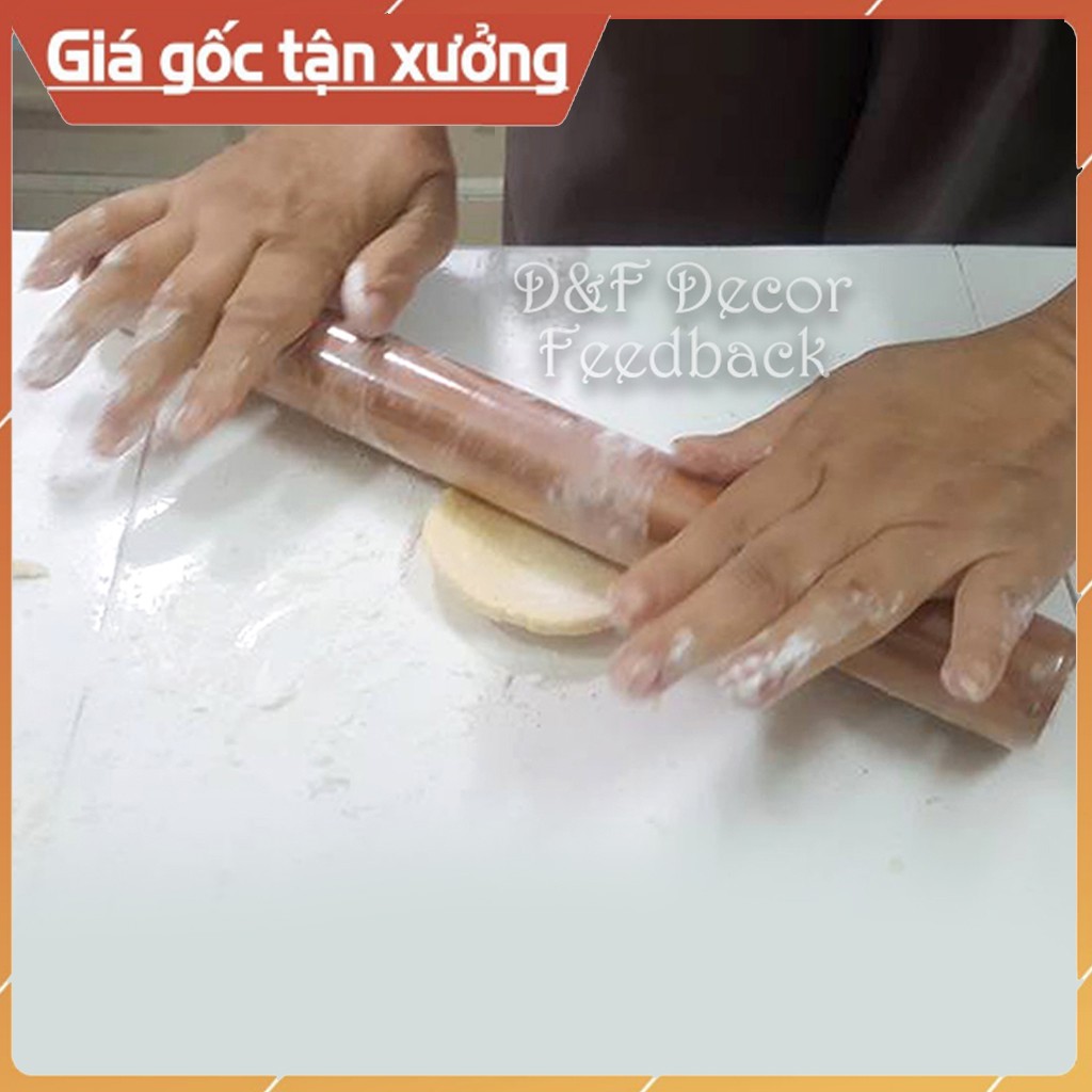 Cán Lăn Bột Bằng Gỗ, Loại Lớn - Dụng Cụ Làm Bánh, Chụp Ảnh