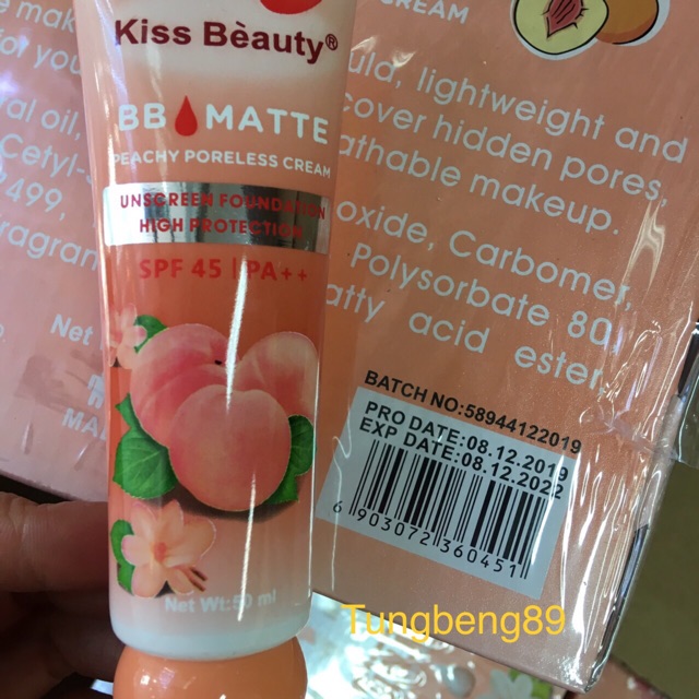 Kem nền che khuyết điểm BB Cream SPF45++ Kiss Beauty